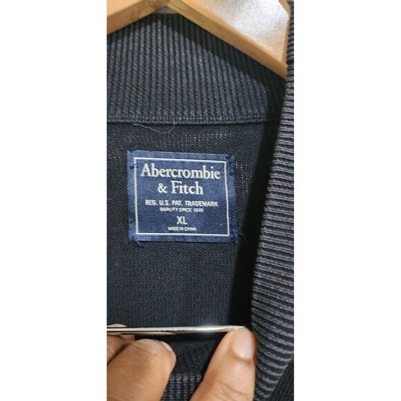 Abercrombie Fitch Black Mens Long Sleeves Pullover Crew Neck Sweatshirt Size XL - Picture 4 of 11